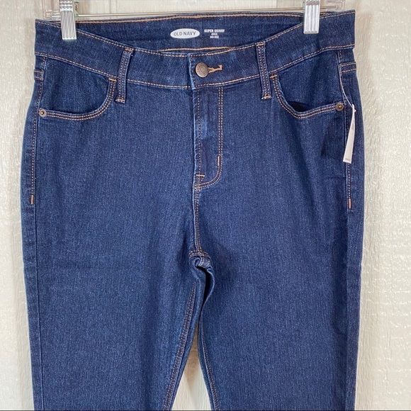 NEW Old Navy Super Skinny Denim Blue Jeans 6 - Picture 2 of 13